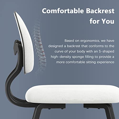 Set of 2 Modern Upholstered Dining Chairs for Kitchen and Living Room
