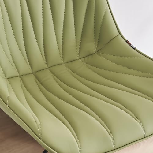 Grass Green Swivel Bar Stools with Backrest, 300LBS Support - Kitchen Island Set of 2