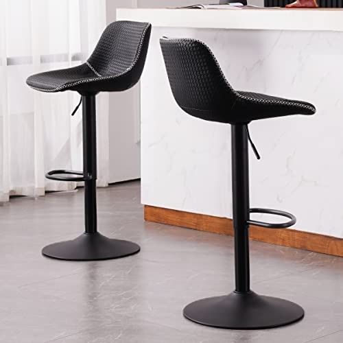 Modern Swivel Bar Stools for Kitchen Islands, Set of 2