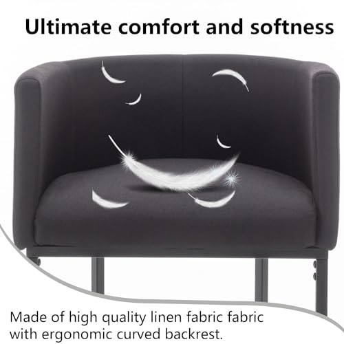 Modern Black Barstools for Kitchen Island and Cafe, 25" Height