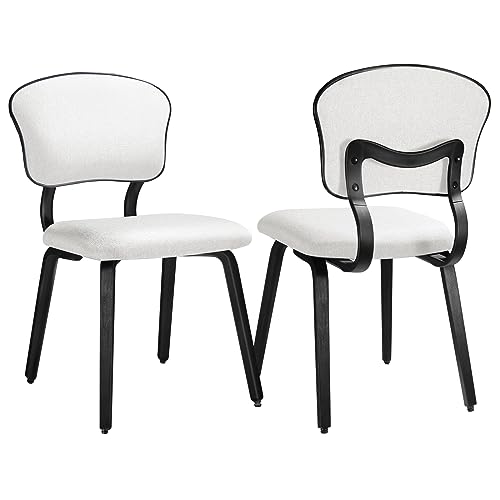 Set of 2 Modern Upholstered Dining Chairs for Kitchen and Living Room