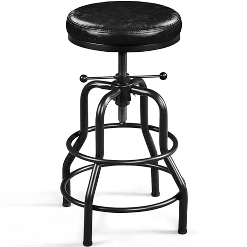 Vintage Black Industrial Bar Stool for Kitchen Counter
