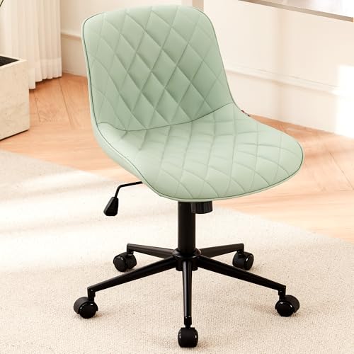 Armless Desk Chair for Home Office and Computer Use
