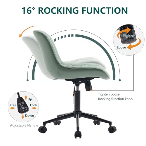Armless Desk Chair for Home Office and Computer Use