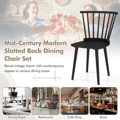 2-Piece Windsor Dining Chair Set for American Country Kitchen