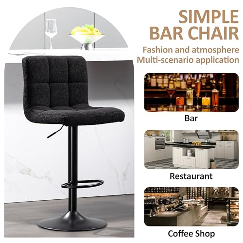 Modern Black Swivel Barstools for Kitchen Island - Homeowners & Interior Designers
